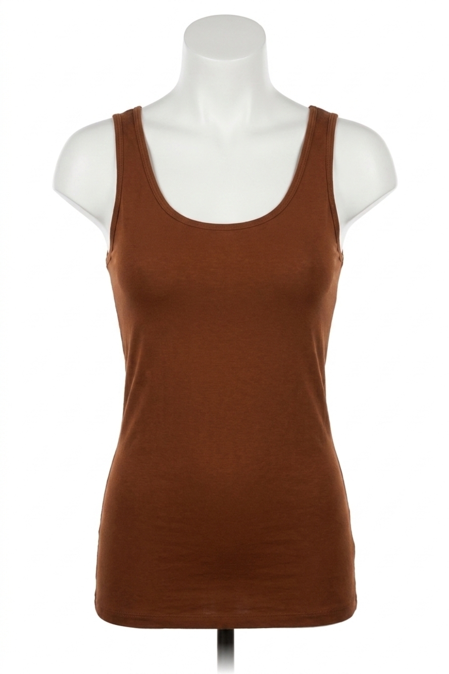 NEW FRENCH KYSS bra-friendly tank top in spice